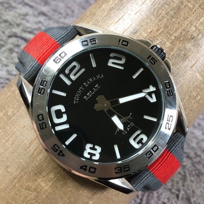 Tommy Bahama Relax Men RLX1071 Diver Nylon Strap Quartz Analog 44mm Watch  8