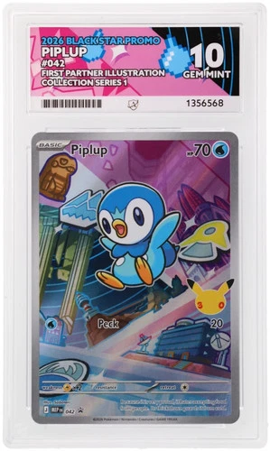 ACE 10 Piplup 042 Black Star Promo Pokemon Gem Mint
