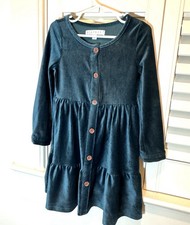 Biscotti Velour Tiered Dress Long Sleeve Size 4T Christmas Holiday Teal Green