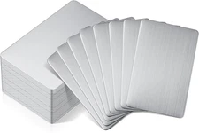 30 Pack Blank Stainless Steel Business Cards Metal Laser Engraving DIY 86x54mm