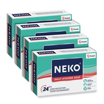 Neko Daily Hygiene Soap, 24 hours Germ Protection 100gram Each Pack of 4**