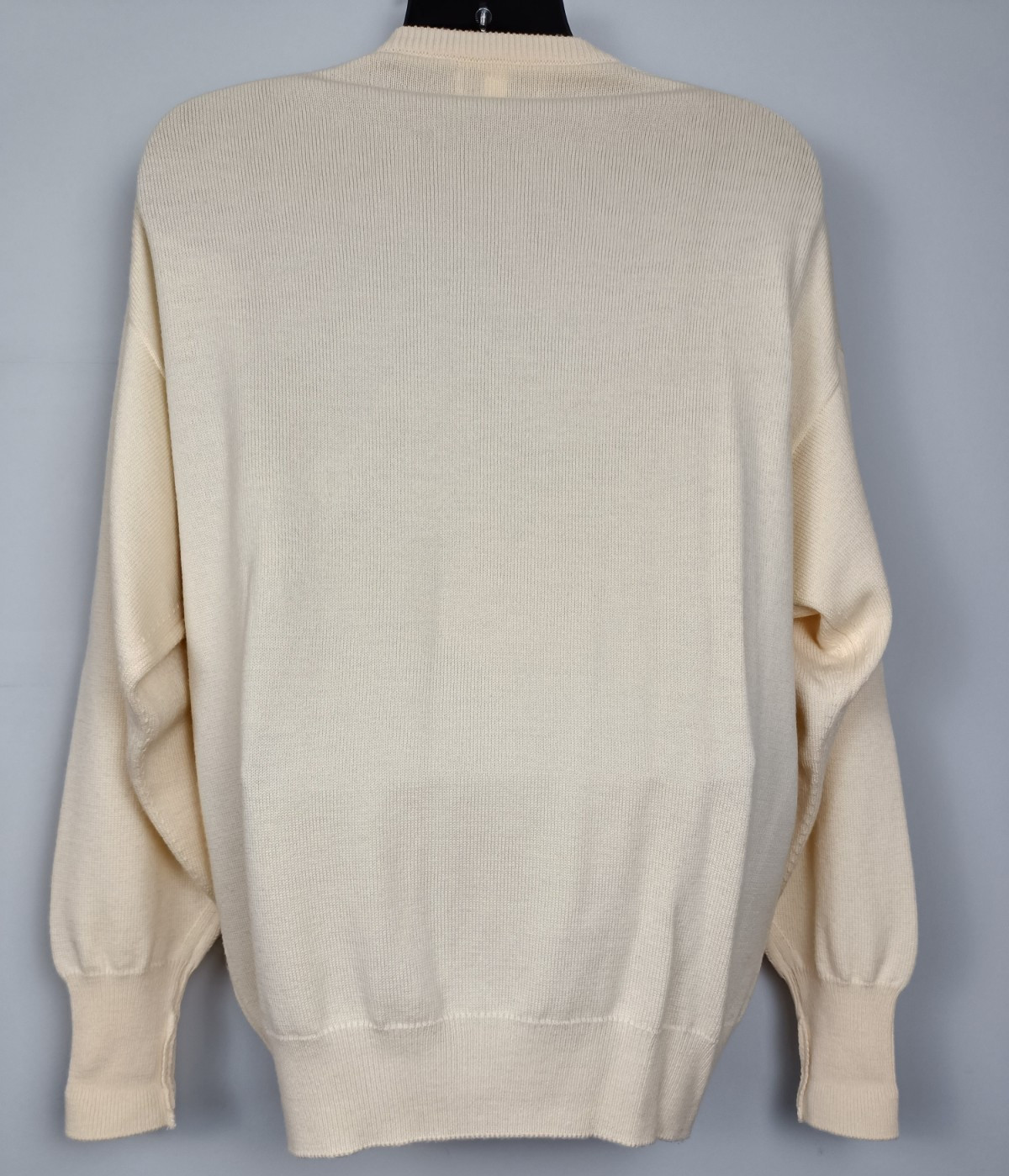 Clark & Gregory XL Beige Marino Wool Argyle Sweater Made in Scotland Preppy NWOT