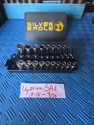 MATCO Tools Silver Eagle 1/4 dr  SAE  Socket Set Deep and Shallow 