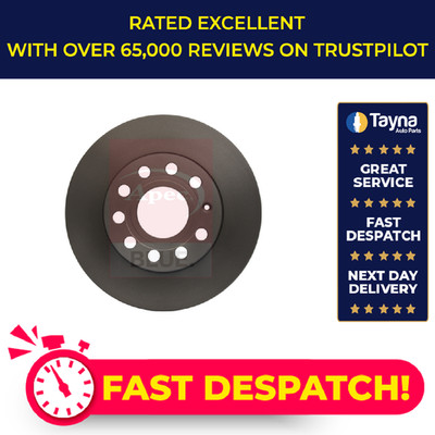 2x Brake Discs Pair Solid fits VW TOURAN 1T 1.4 Rear 06 to 10 256mm Set Quality