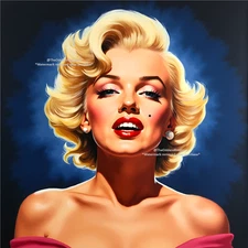 Marilyn Monroe Digital AI Art Image Desktop Wallpaper Background MM25002