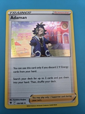 Pokemon Astral Radiance Adaman Holo Rare Trainer Card 135/189 LP | eBay