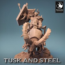 Nain Cavalier Chèvre D4 - Tusk And Steel - Lord Of The Print - 28mm Tabletop