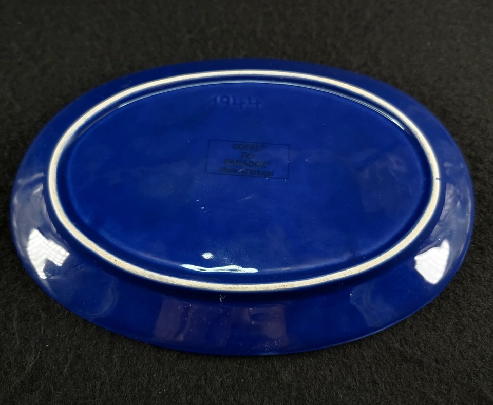 Cobalt Blue Ceramic European Style Butter Dish Portugal Sofal By