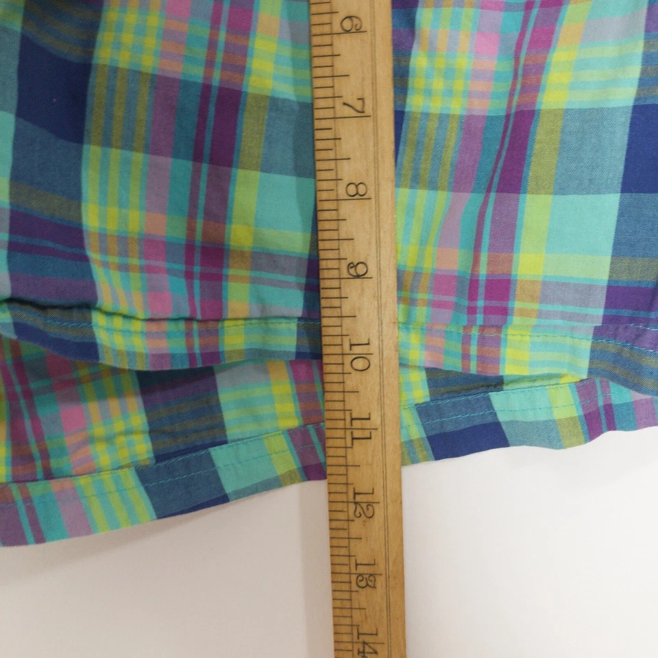 Flirtitude - женщин зеленый синий клетку 100% хлопок бойфренд шорты размер XL - Изображение 4 из 4