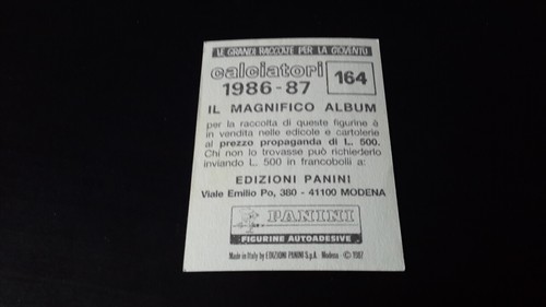 1986-87 JUVENTUS Calciatori Panini 1987 SCEGLI *** figurina con velina *** - Picture 7 of 37