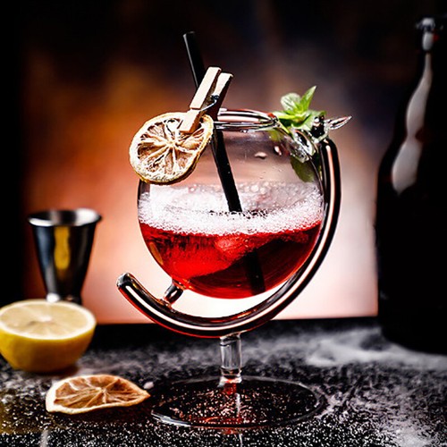Creative Cocktail Glass Goblet Glass Globe Shape Bubble Cups Slanted Martini CUG - Picture 8 of 8