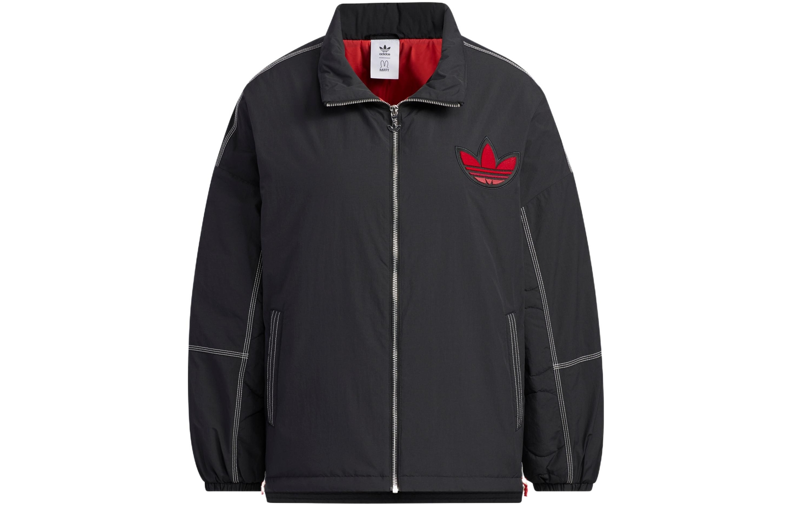 Спортивная одежда из хлопка с воротником-стойкой и логотипом Adidas Originals x Miffy с трилистником