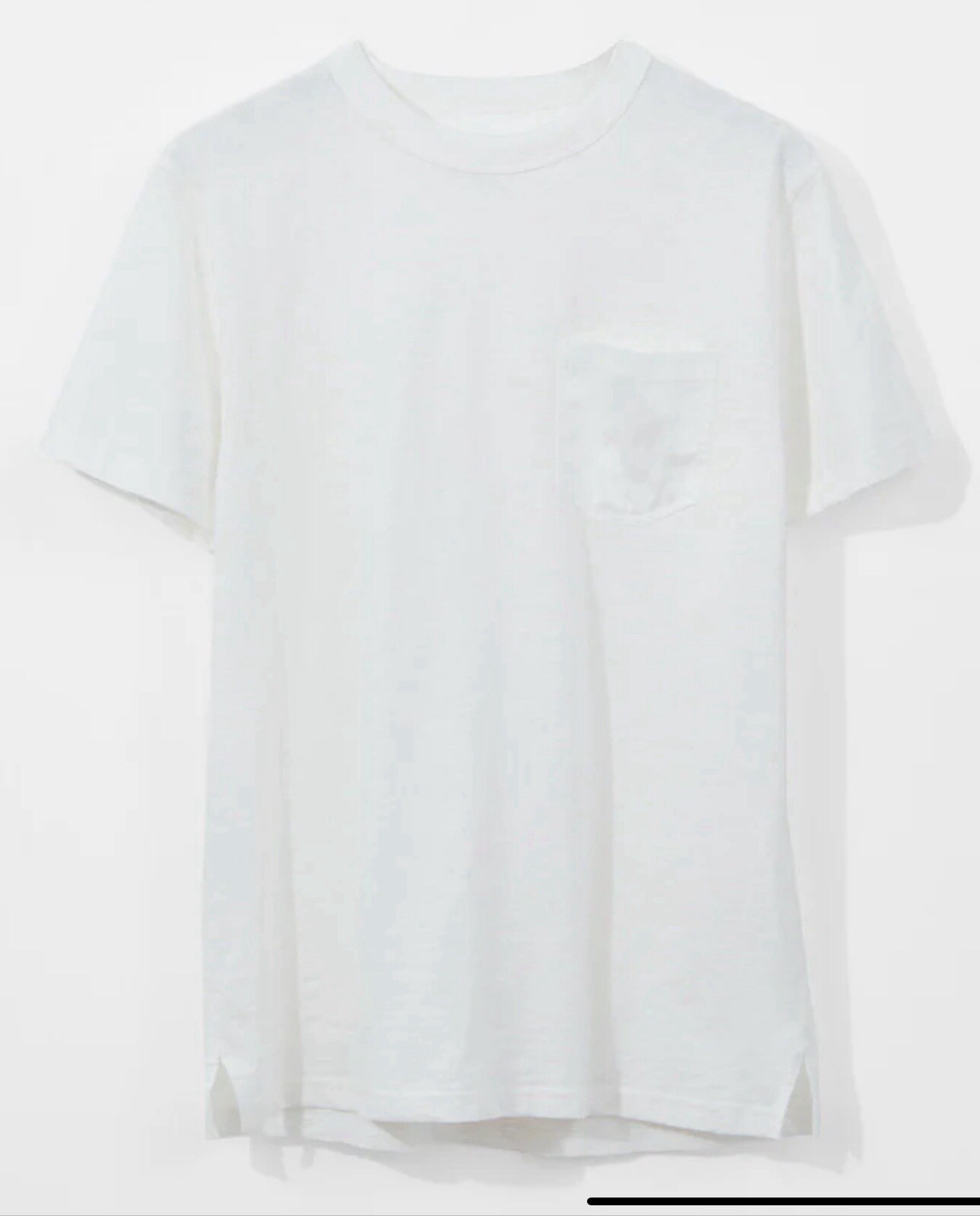 FILA Maglietta Richard James Saville Row Off bianca con tasca prezzo medio £85 (marchio sporco)