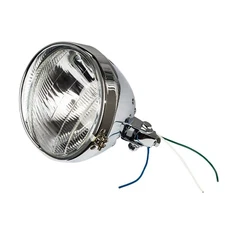 360 TWIN HARLEY DAVIDSON PANHEAD KNUCKEHEAD HEADLIGHT RIBBED CHROME 67701-35