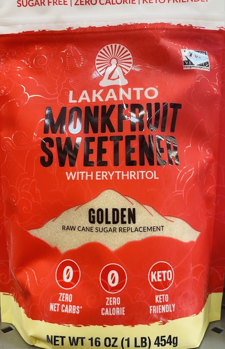 Lakanto Monkfruit Sweetener GOLDEN RAW CANE SUGAR Substitute Keto
