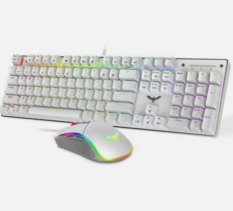 HAVIT KB389L Mechanical Keyboard and Mouse Combo! (White)