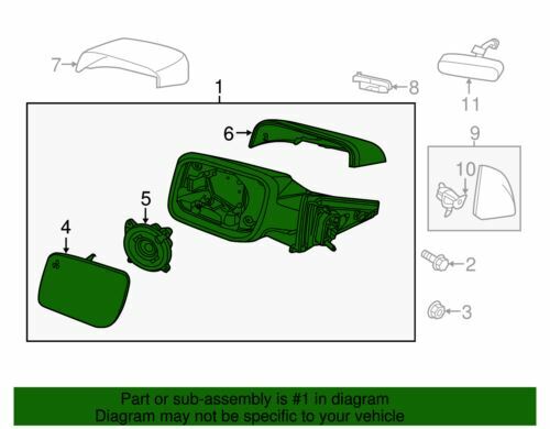 OEM NEW 2013-2019 Ford Police Interceptor Utility Mirror Outside Db5Z-17683-Xh - Bild 2 von 2