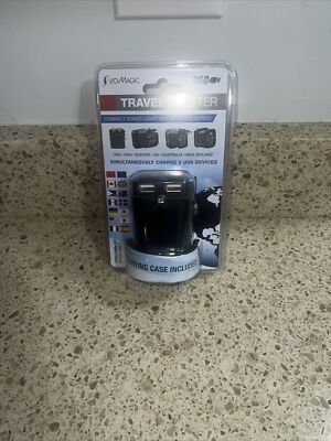 I/O Magic I016W01RU2B World Travel Power Adapter w/ Carrying Case ( Black )