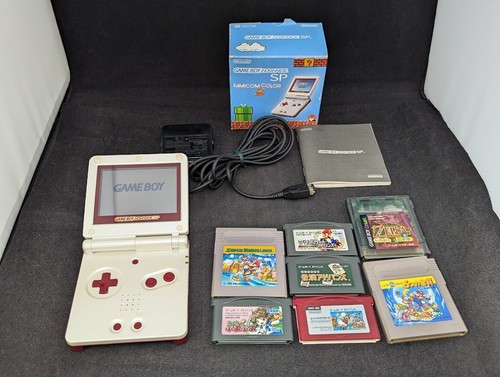 C403 Nintendo Gameboy Advance SP Consola Famicom GBA AGS-001 Caja Juego Adaptador