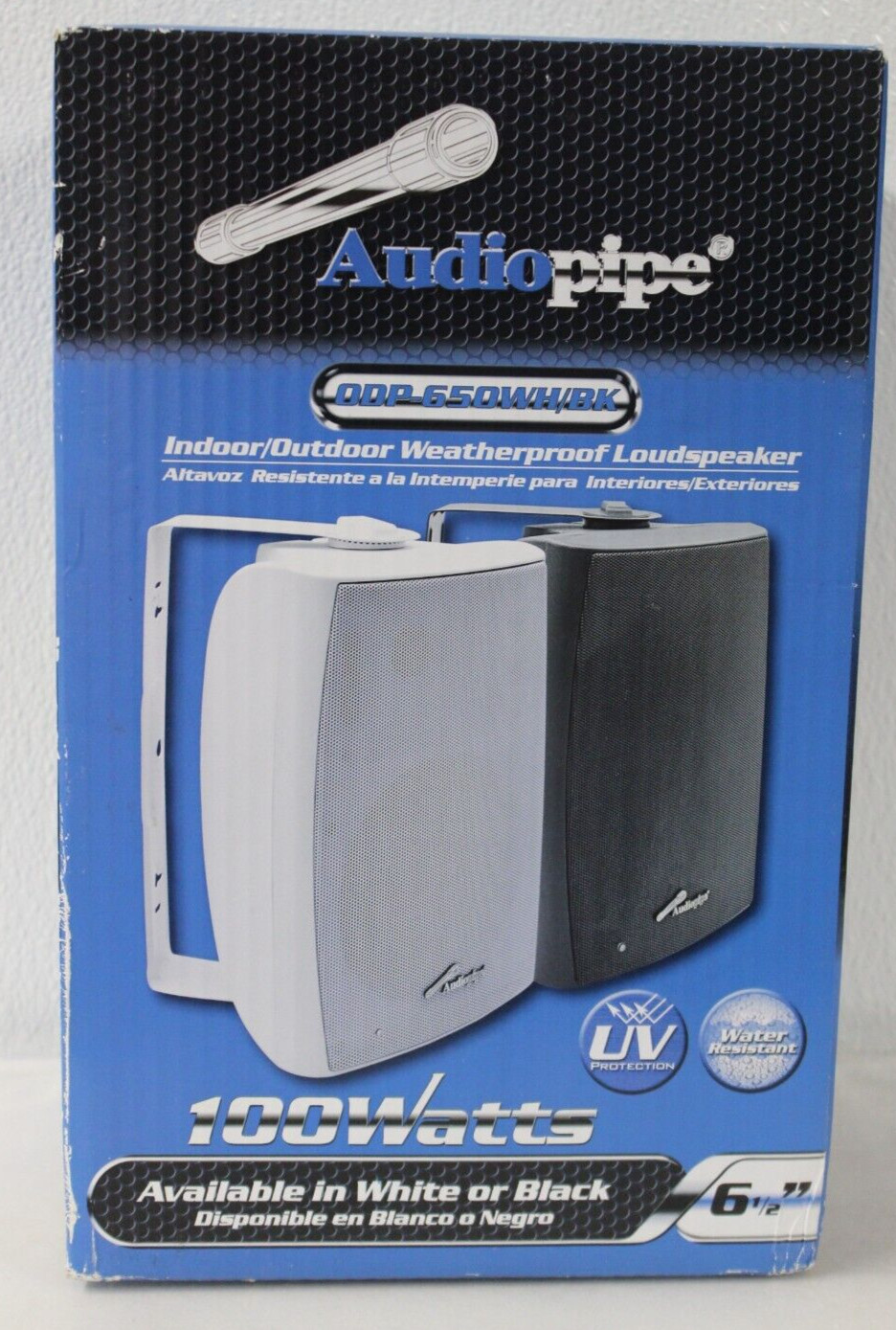 Audiopipe ODP650BK 6.5" Indoor/Outdoor Weatherproof Speaker 