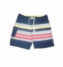Sperry Top-Sider Mens Swim Trunks Shorts Striped Multi Color Pockets Size 36