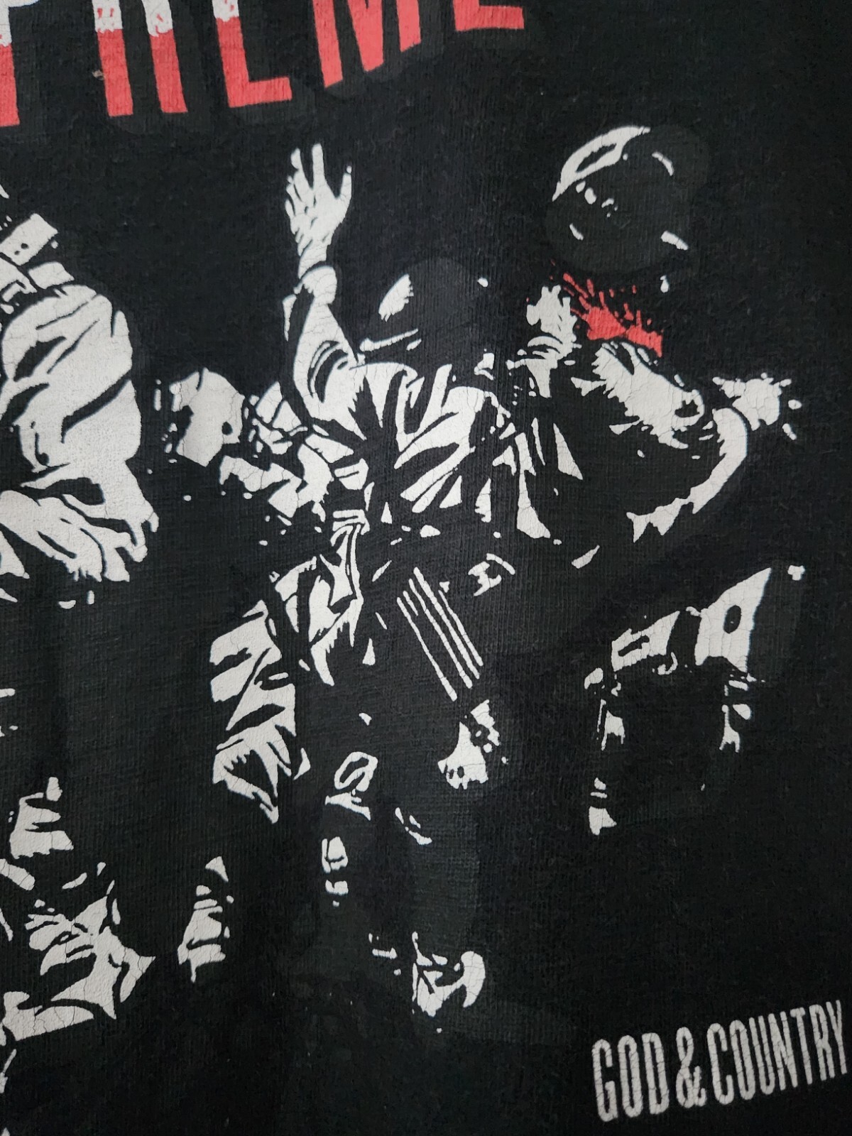 FW10 Supreme God and Country black tee T-shirt size M Medium vintage 2010 thumbnail 8