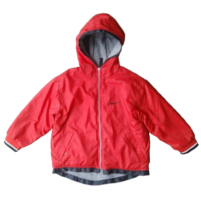 rara　Treasure hoody Nike Jacket Boys Small 7 8 Reversible Coat Red Hooded Full Zip