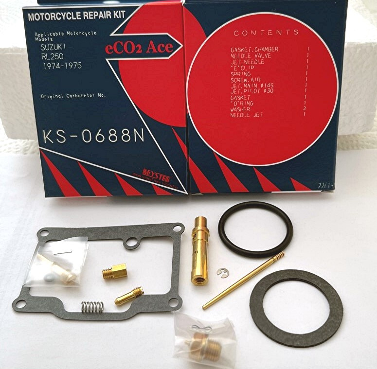 インディバ　戻し電極板　ERシリーズ 1974-1975 Suzuki RL250 Exacta Keyster Carburetor Rebuild Repair