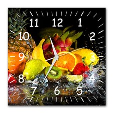 BM Wanduhr 30 cm x 30 cm  leises Uhrwerk Funkuhrwerk Küchenuhr Obst 9305-1a WZ