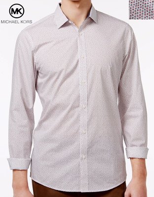 NWT MICHAEL KORS Men's White Printed Samson Slim-Fit Shirt M XL XXL (MSRP$98.00)