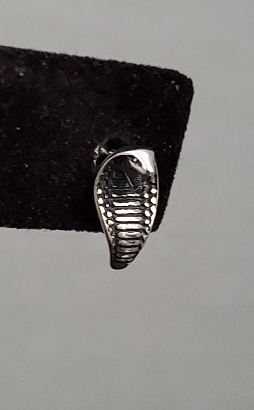 Unique Sterling Silver Tiny Cobra Stud Earrings - image 3