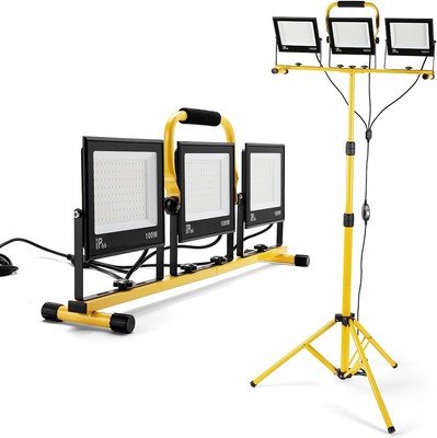 Professional 30000 Lumen LED Work Light with Foldable Tripod - Modern Design