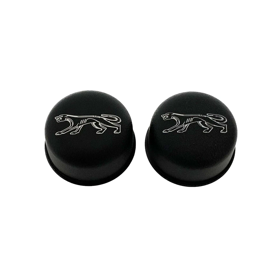 Juego de respiradores y ojales cromados con cubierta de válvula Ford Cougar - negro Foto 2 de 4