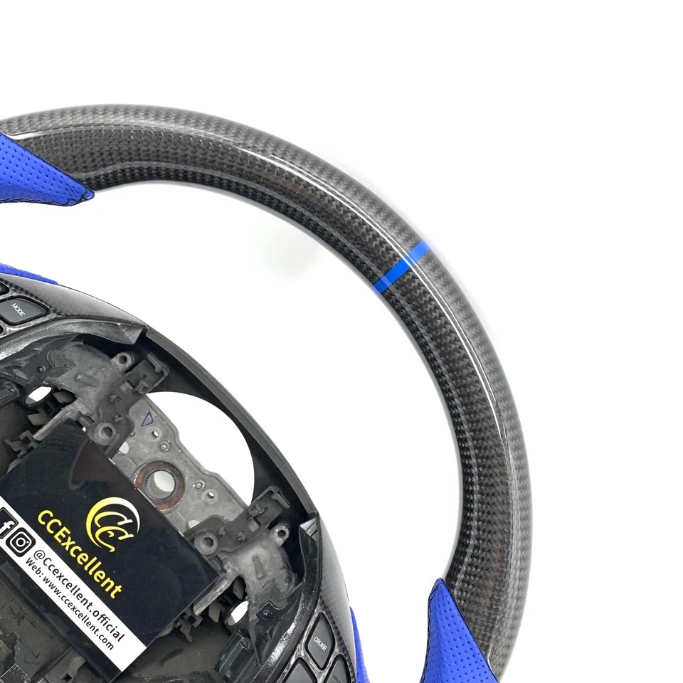 Volante de fibra de carbono real brillante para Honda CRV 2007-2011 Foto 4 de 4