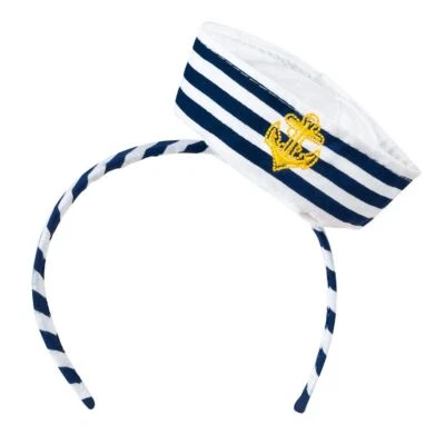 BOLAND LADIES TIARA STYLE NAVY SAILOR HEADBAND HAT FANCY DRESS