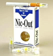 NIC OUT 1 Pack Cigarette Filters 30 Tips Filter Out Tar & Nicotine