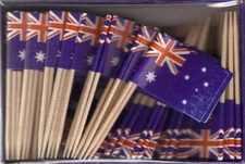 One Box of 100 Australia Toothpick Flags, 100 Small Mini International Flags