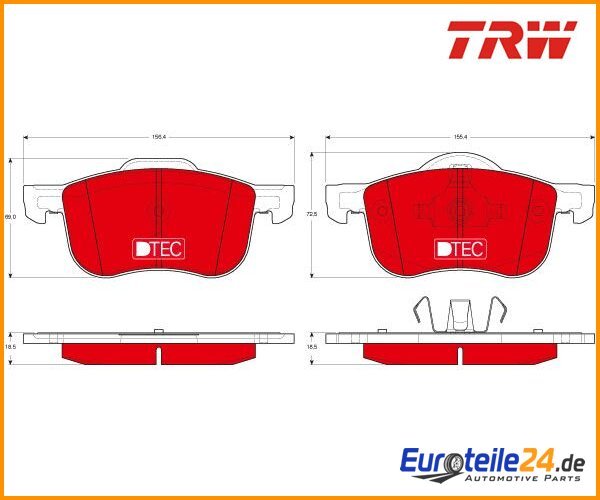Bremsbelagsatz, Scheibenbremse Dtec Cotec Trw GDB1388DTE-image