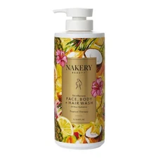 NAKERY BEAUTY Tropical Therapy FACE, BODY & HAIR WASH - 1 LITER / 33.8 oz SEALED