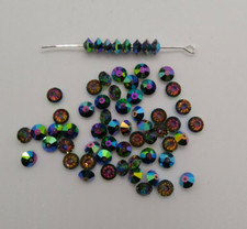 24pc Swarovski Crystal Vitrail Medium 5mm Flat Bicone/ Rondelle 5305 Beads