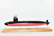 USS Lapon SSN-661 Submarine Model, US Navy, Scale Model, Mahogany, Sturgeon