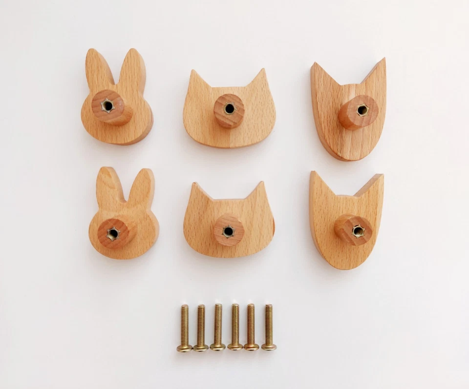 Kids door handles for cupboards set 6, drawer, cabinet, dresser with screws, NEW - Image 2 of 4