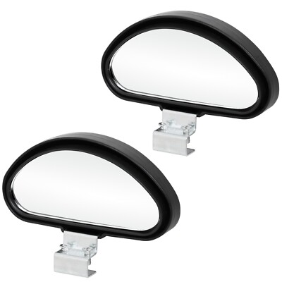 Universal Blind Spot Mirror – Wide Angle Rear Side View For Car, Truck, SUV (Black)