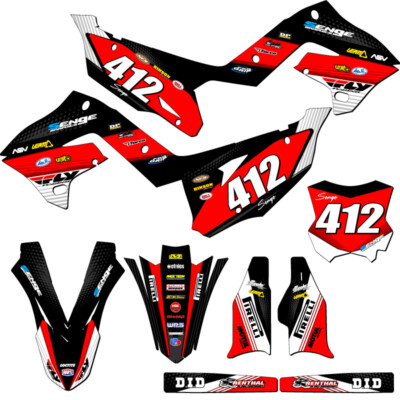 2003-2008 fits POLISPORT RESTYLE KX 250 RICOCHET Black Senge Graphics Kit Com...
