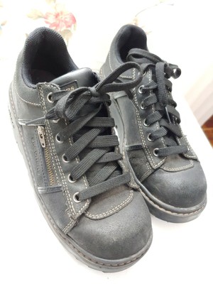 black leather sketchers