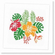 TropiDraw Hibiscus: Reusable Plastic Template for DIY Scrapbook, Wall  Home Dec