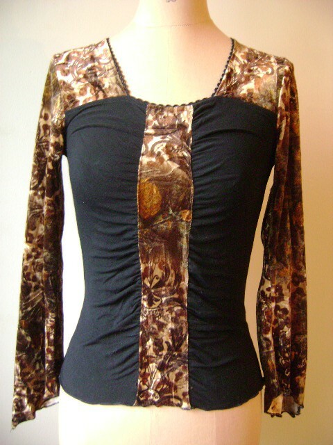 French Fashion BHATTI Paris Stetchy Long Sleeve Trendy Top Velvet Min  France