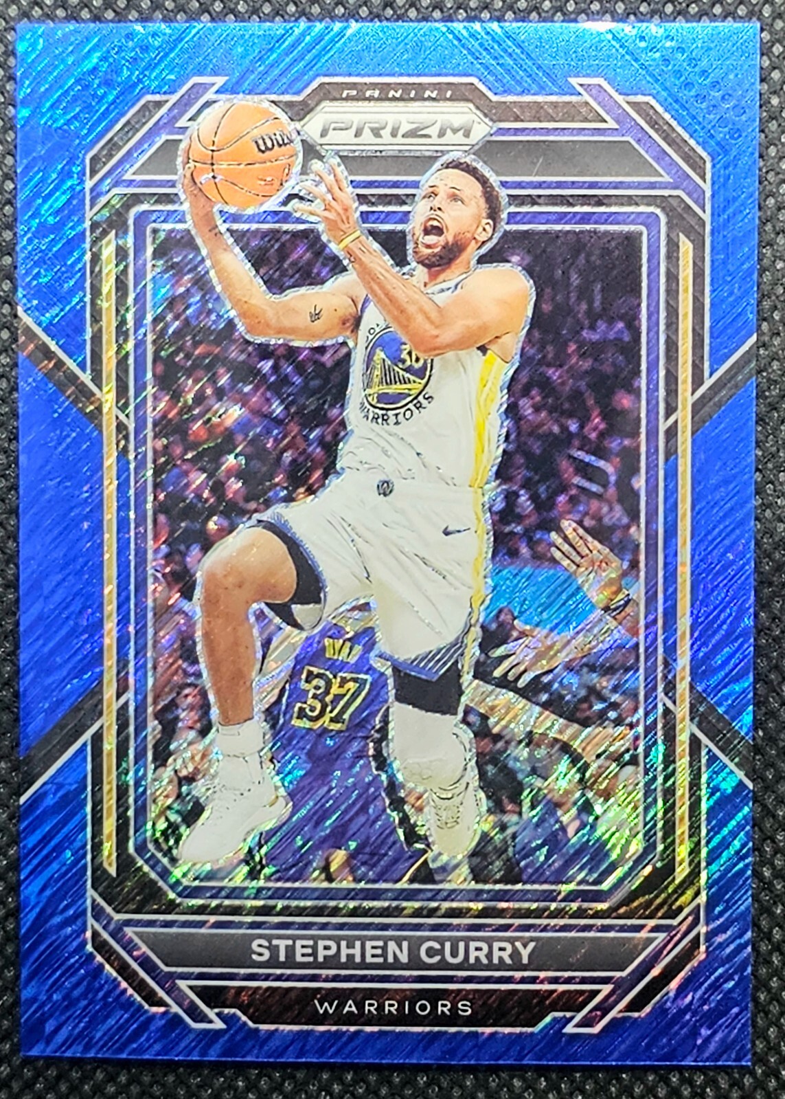 2022-23 Panini Prizm FOTL STEPHEN CURRY #101 BLUE SHIMMER PRIZM /35 SSP Warriors