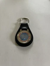 Laborers International Union Keychain  Black Leather Key Fob