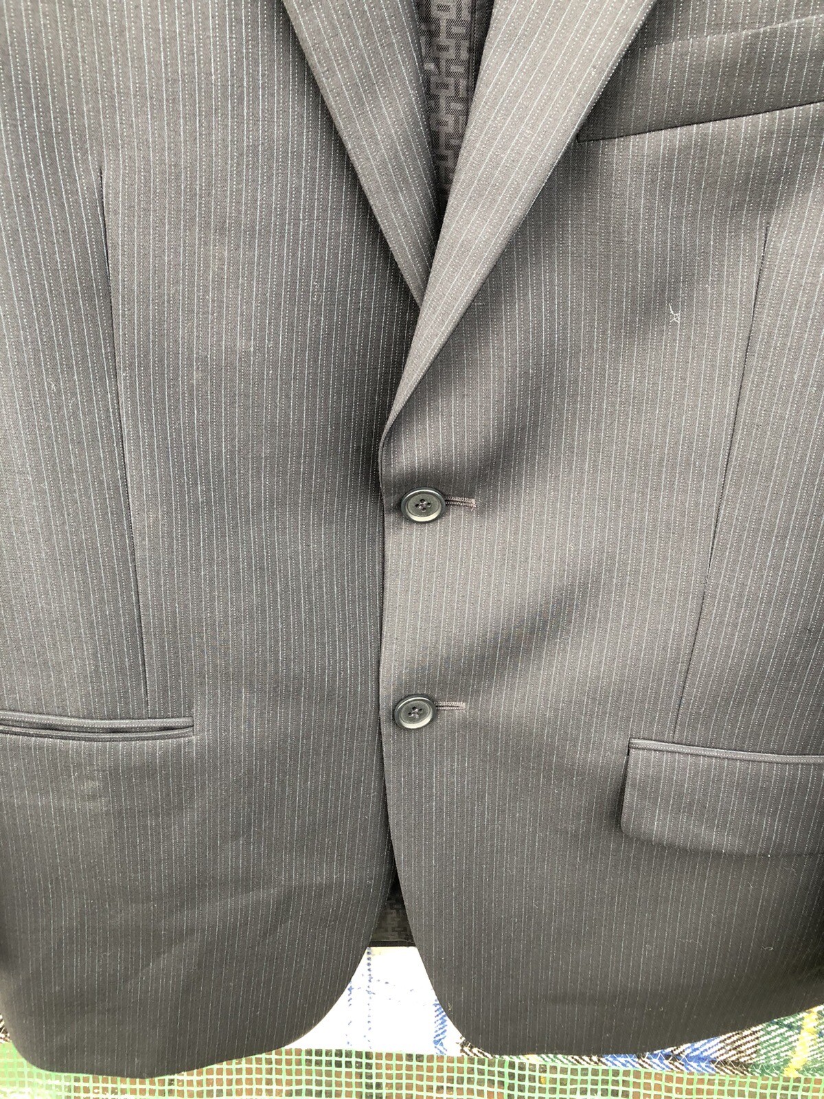 Marks & Spencer Men’s Suit Jacket 38” Short In Navy Blue With Thin Stripe eBay